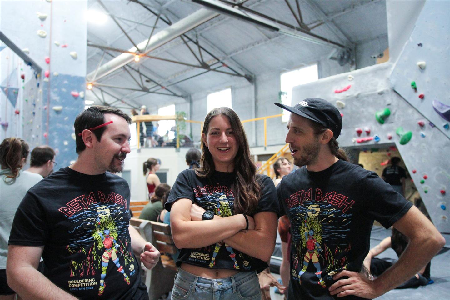 Climbers at The Knot facility